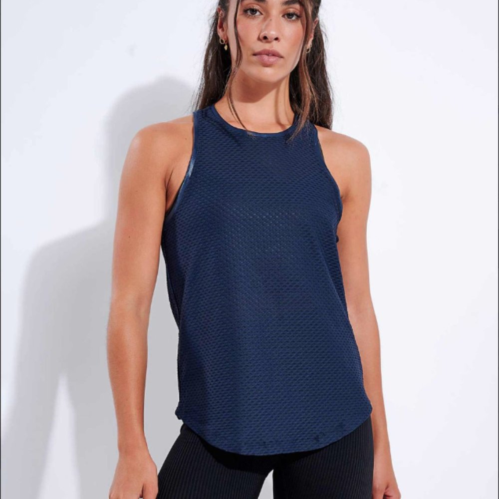 NWT Koral Aerate Netz Tank in Midnight Blue- Size: XS